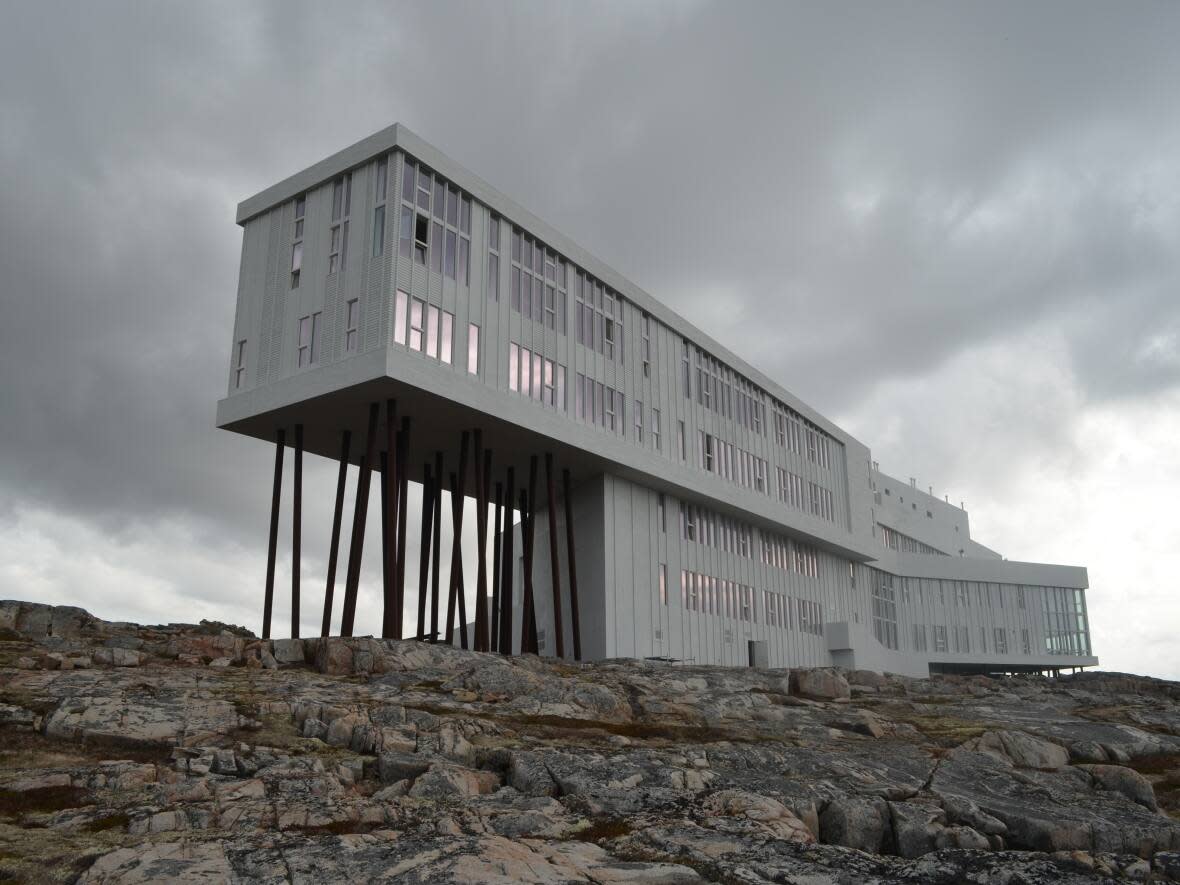 In November, Memorial University hosted a four-day conference that took place partially at the high-end Fogo Island Inn. (Zach Goudie/CBC - image credit)