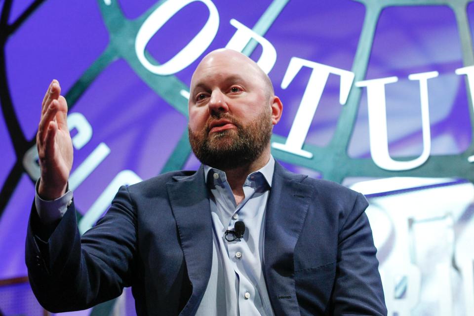 Marc Andreessen on a panel at the Fortune Global Forum