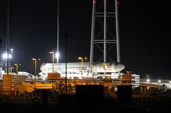 Antares rocket and Cygnus Spacecraft made their way to the Mid-Atlantic Regional Spaceport Pad-0A at NASA's Wallops Flight Facility in Wallops Island, Va.