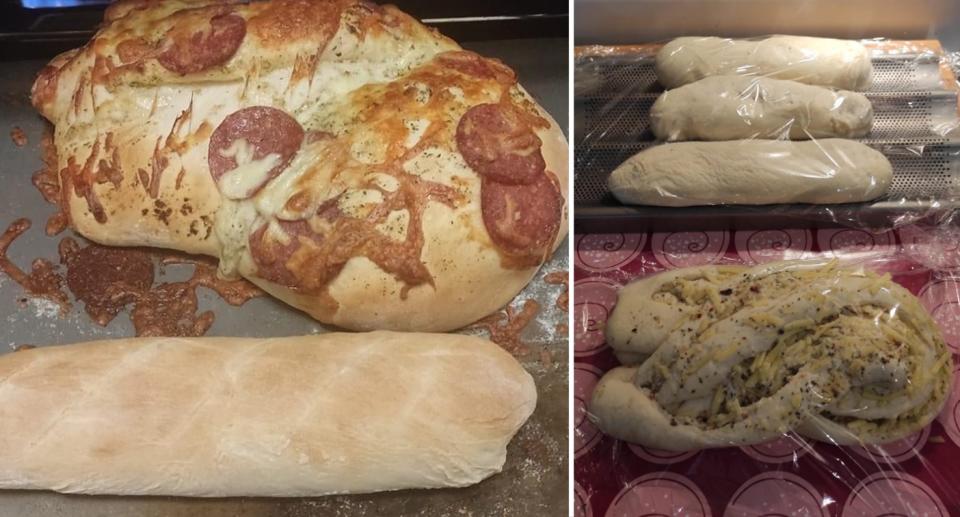 One group members shared their recipe for pull-apart bread using the Aldi dip for added flavour. Photo: Facebook/AldiMumsAustralia