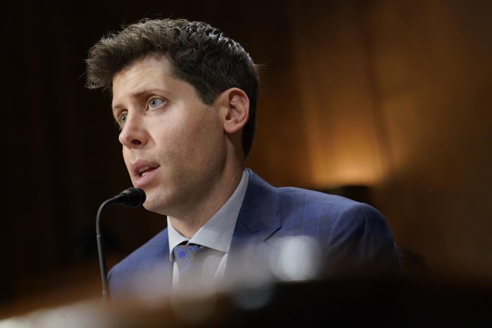 OpenAI CEO Sam Altman speaks at a Senate Judiciary Subcommittee on Privacy, Technology and the Law hearing on artificial intelligence, Tuesday, May 16, 2023, on Capitol Hill in Washington. | Patrick Semansky, Associated Press