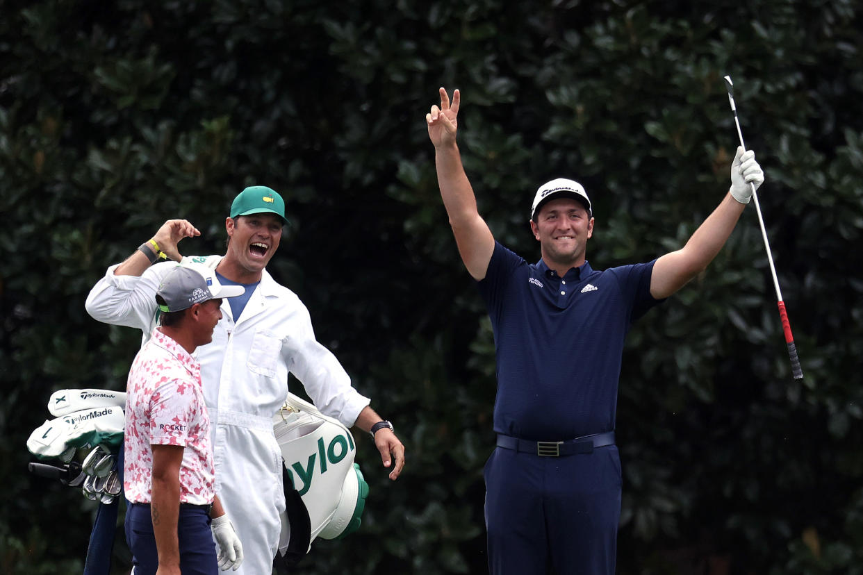 Jon Rahm's skip-shot ace was a beauty. (Photo by Rob Carr/Getty Images)
