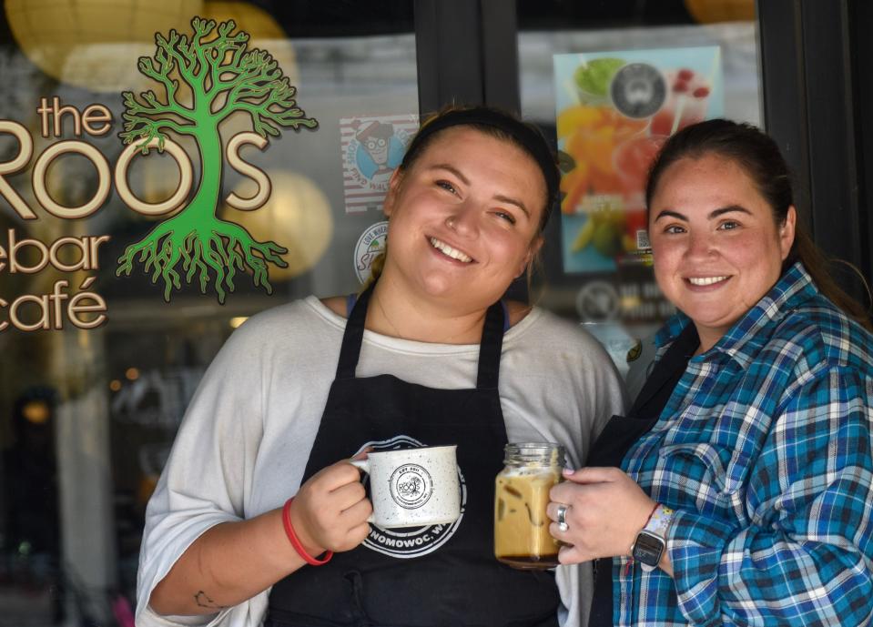 Jaelyn Laatsch, assistant manager, and Christie Ryan, general manager, of the Roots Coffeebar and Café.