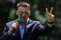 Jack Posobiec speaks at a rally about free speech outside of the White House in Washington, U.S., June 25, 2017. REUTERS/Carlos Barria