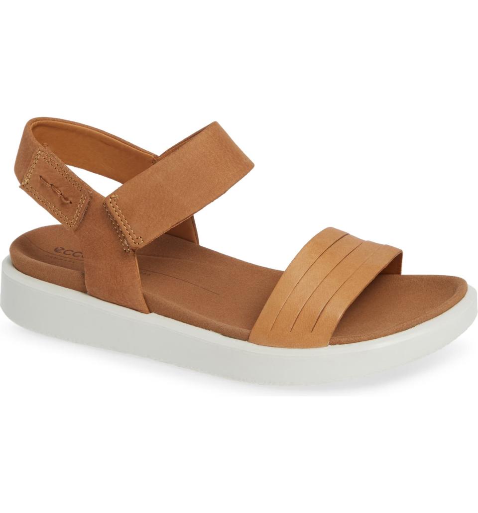 <br><br><strong>Ecco</strong> Flowt Strap Sandal, $, available at <a href="https://go.skimresources.com/?id=30283X879131&url=https%3A%2F%2Fwww.nordstrom.com%2Fs%2Fecco-flowt-strap-sandal-women%2F5038511" rel="noopener" target="_blank" data-ylk="slk:Nordstrom;elm:context_link;itc:0;sec:content-canvas" class="link ">Nordstrom</a>