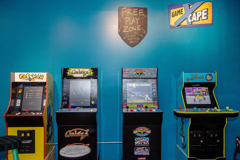 A free gaming area at Nerd Dungeon.
