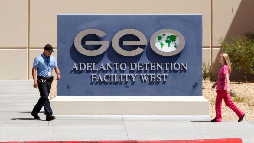 ADELANTO CA JULY 26, 2017 -- Adelanto Detention Facility West where detainees have complained of inhumane conditions at the privately-owned and operated facility since it opened in 2011. There have been reports of â€“ and in a number of cases government inspectors have confirmed â€“ lack of access to medical and mental health care, poor treatment by guards, lack of response to complaints, and other problems at the facility. (Irfan Khan / Los Angeles Times)