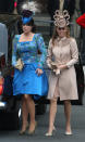 <p>Princess Beatrice’s ‘pretzel’ Philip Treacy hat mustered almost as much attention as Kate’s Alexander McQueen dress when the Duke and Duchess of Cambridge wed in 2011. It was so ridiculed that a Facebook group - named Princess Beatrice’s Ridiculous Hat - was even set up in its honour. Eugenie’s ‘frumpy’ Vivienne Westwood suit was also something of a style miss. <i>[Photo: PA Images]</i></p>