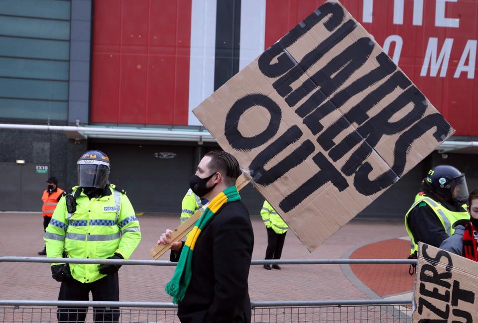 Manchester United fans regularly protest against the Glazers (Martin Rickett/PA) (PA Archive)