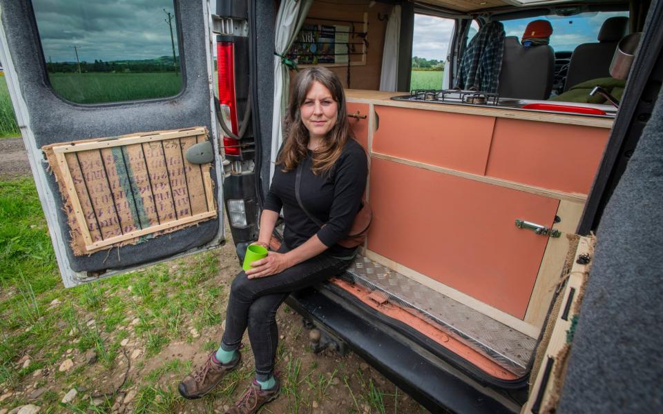 Amandla Taylor, 39, bought her van after yearning to be able to stay longer in countryside surroundings