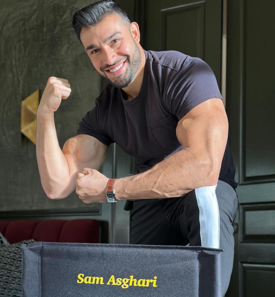 Sam Asghari in the director's chair