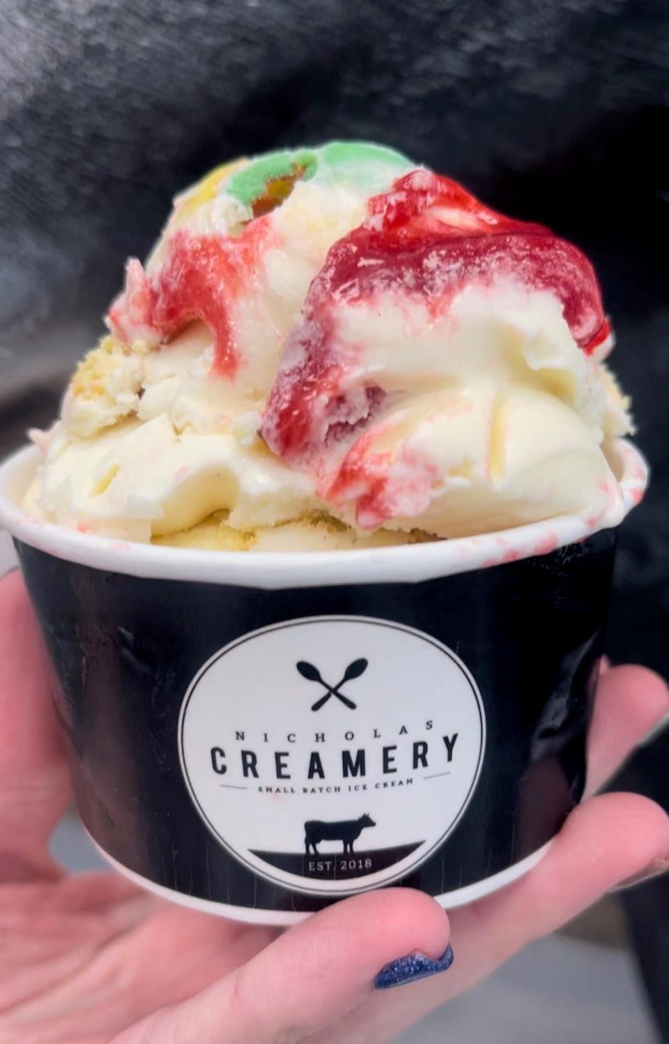 Taliercio's Italian Cookie Platter are among the new small batch flavors at Nicholas Creamery, which opens its Middletown ice cream shop on Friday May 26, 2023.