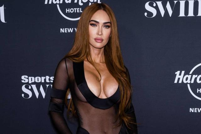 Megan Fox Rocks Plunging Sheer Gown and Fiery Ginger Hair for 'Sports  Illustrated Swimsuit' Party in N.Y.C.