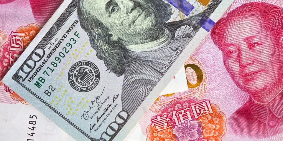 Yuan and dollar - Copyright: Getty Images