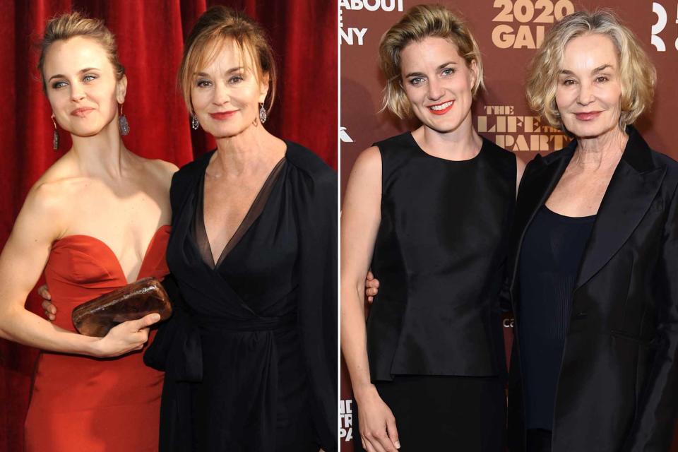 <p>Kevin Mazur/WireImage ; Jamie McCarthy/Getty</p> Left: Shura Baryshnikov and Jessica Lange arrives to the TNT/TBS broadcast of the 16th Annual Screen Actors Guild Awards on January 23, 2010 in Los Angeles, California. Right: Hannah Shepard and Jessica Lange attend the Roundabout Theater