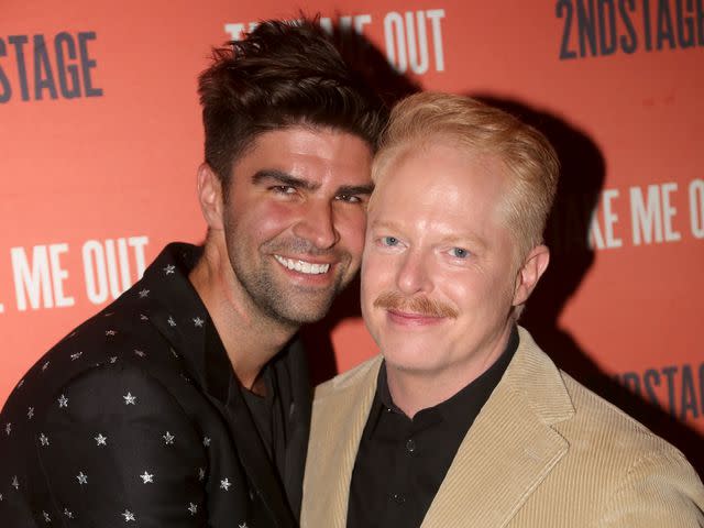 Bruce Glikas/Getty Jesse Tyler Ferguson and his husband Justin Mikita at the opening night party for Second Stage Theater's production of 'Take Me Out' on Broadway on April 4, 2022 in New York City