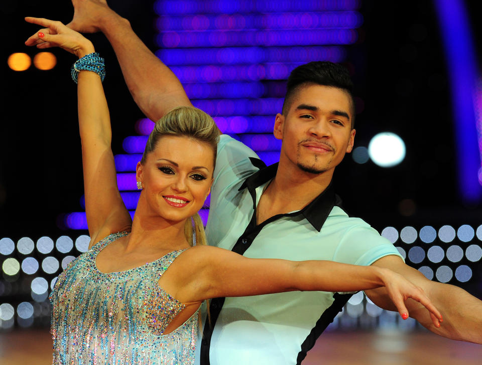 Louis Smith and Ola Jordan during a photocall for Strictly Come Dancing-Live Tour at the NIA, Birmingham. Strictly Come Dancing Live Tour comes to Birmingham on Friday, January 18th for the first night of the 2013 UK tour.   (Photo by Rui Vieira/PA Images via Getty Images)