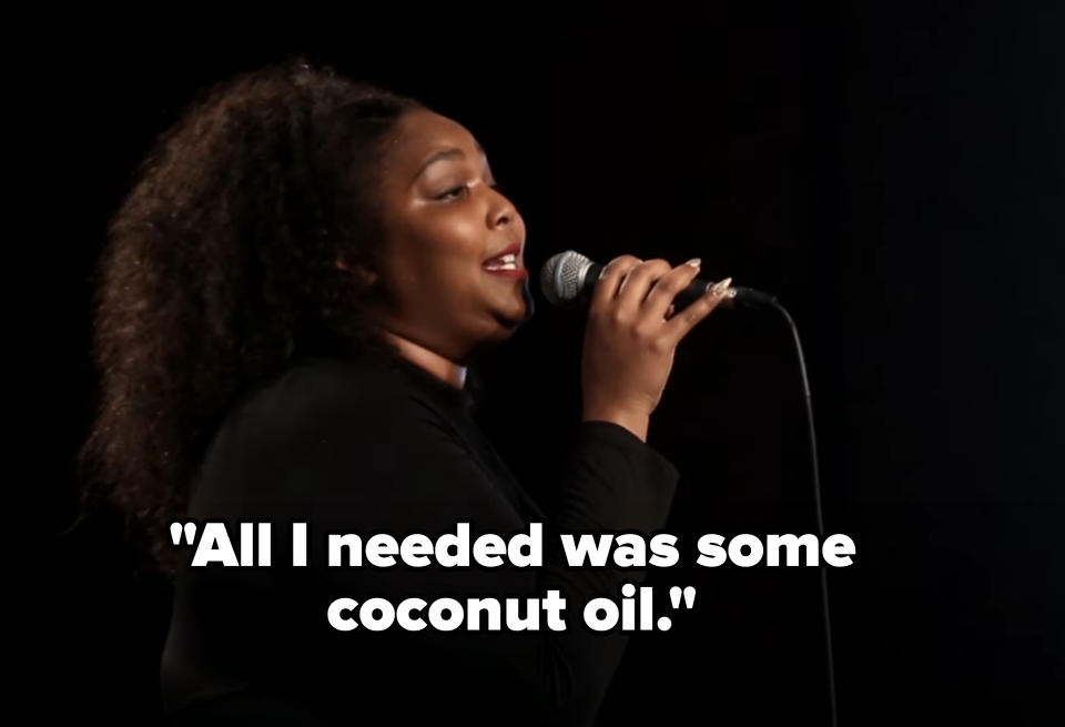 person saying, all i needed was some coconut oil