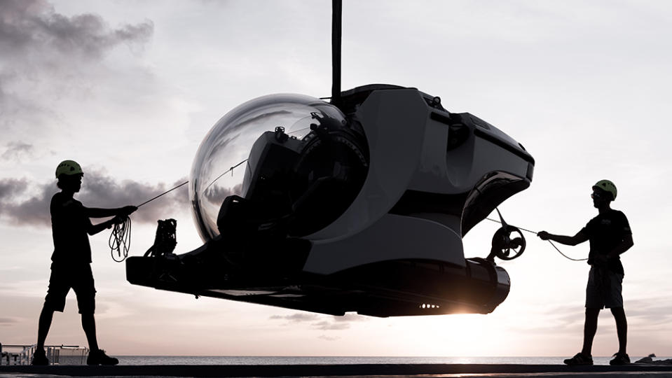 On deck, a submersible (U-Boat Worx model pictured) looks unwieldy. - Credit: U-Boat Worx