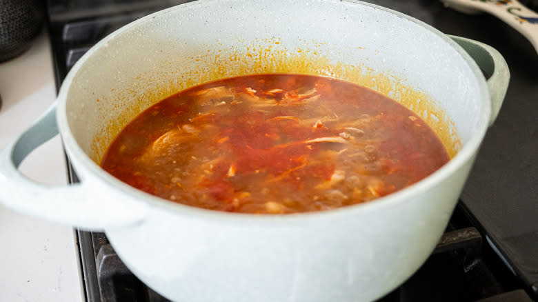 buffalo chicken chili before adding dairy