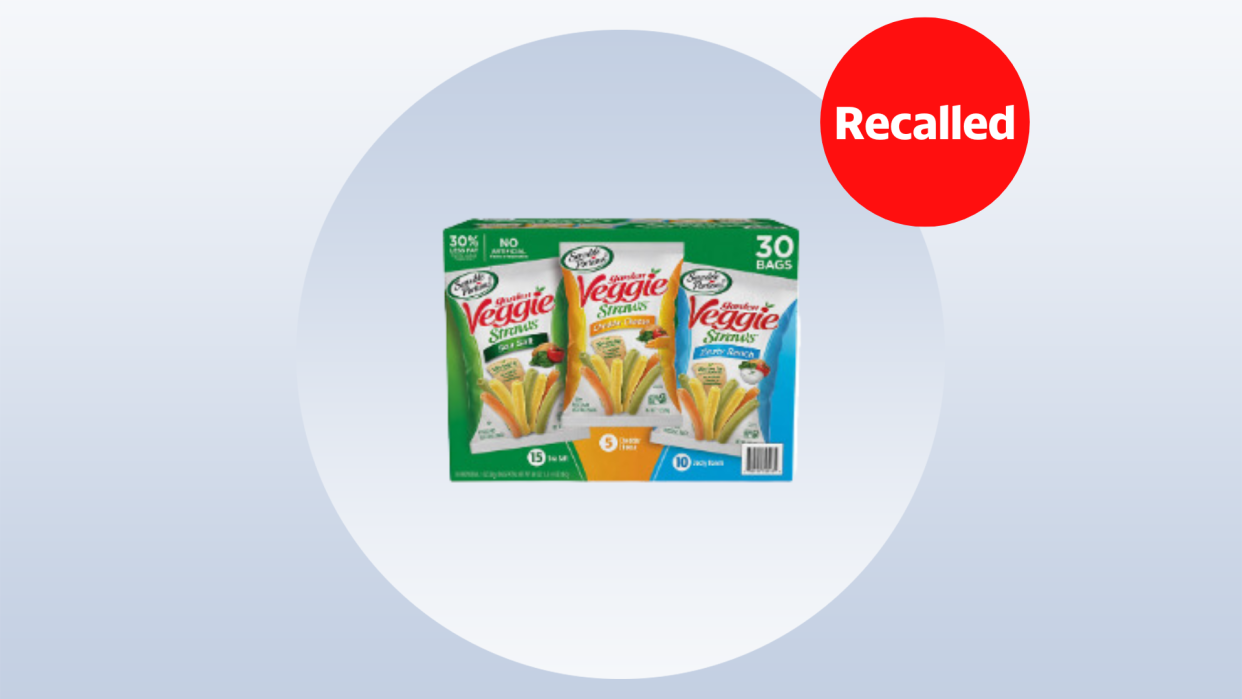 box of recalled Veggie Straws