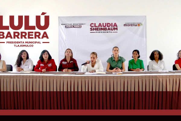 mujeres coalición jalisco en conferencia de prensa sobre denuncia contra lemus de MC por violencia política de género