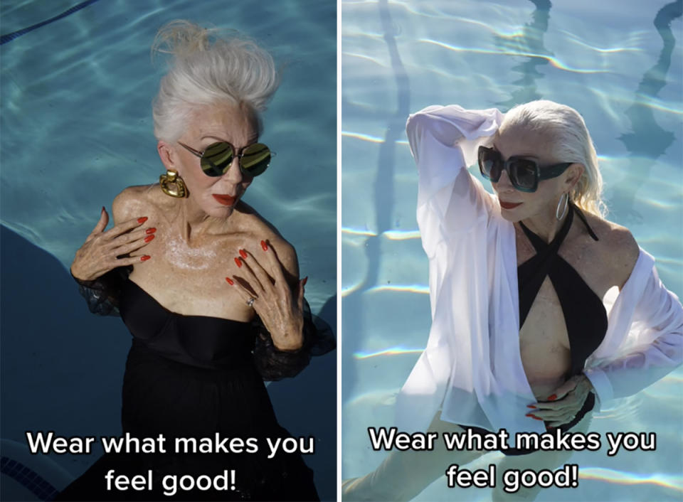Model Colleen Heidemann, 73, has slammed TikTok users claiming her outfits are 'inappropriate' due to her age. Photo: TikTok/colleen_heidemann