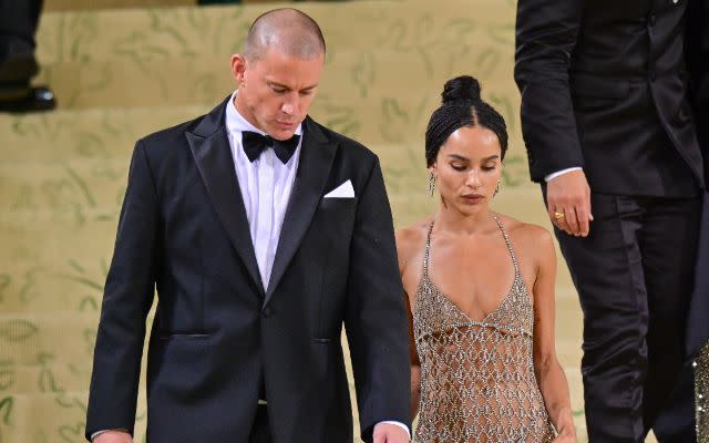 NEW YORK, NEW YORK – SEPTEMBER 13: Channing Tatum and Zoe Kravitz leave the 2021 Met Gala Celebrating In America: A Lexicon Of Fashion at Metropolitan Museum of Art on September 13, 2021 in New York City. (Photo by James Devaney/GC Images)