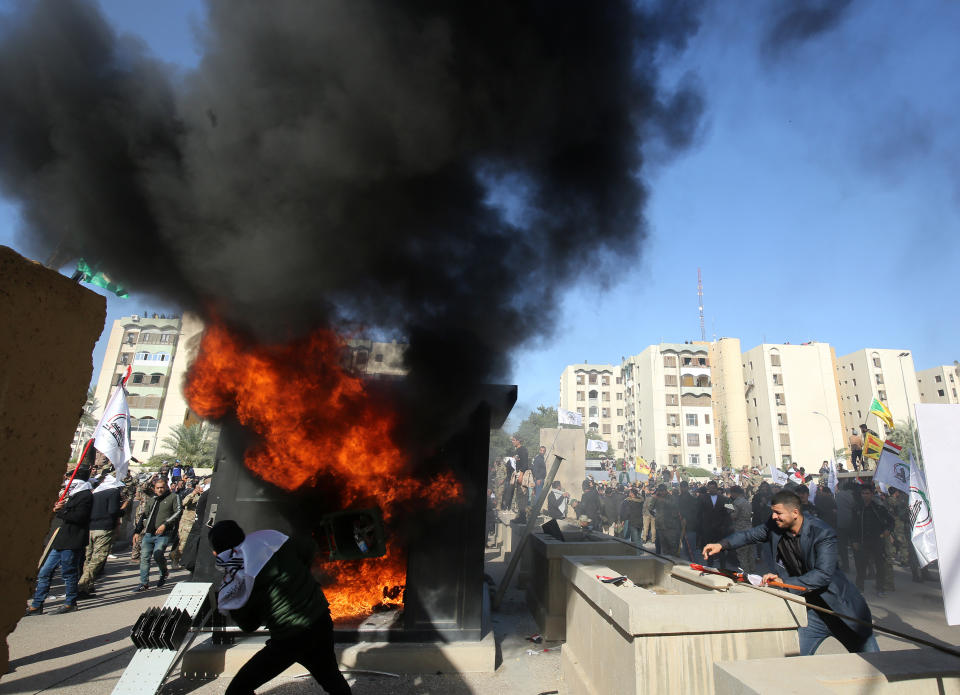 <strong>Iran attacks US bases in Iraq, kills many: </strong>Several thousand Iraqi protesters attacked the US embassy in Baghdad, breaching its outer wall and chanting 'Death to America!' in anger over weekend air strikes that killed pro-Iran fighters. Iran too attacked US bases in Iraq killing some American soldiers.