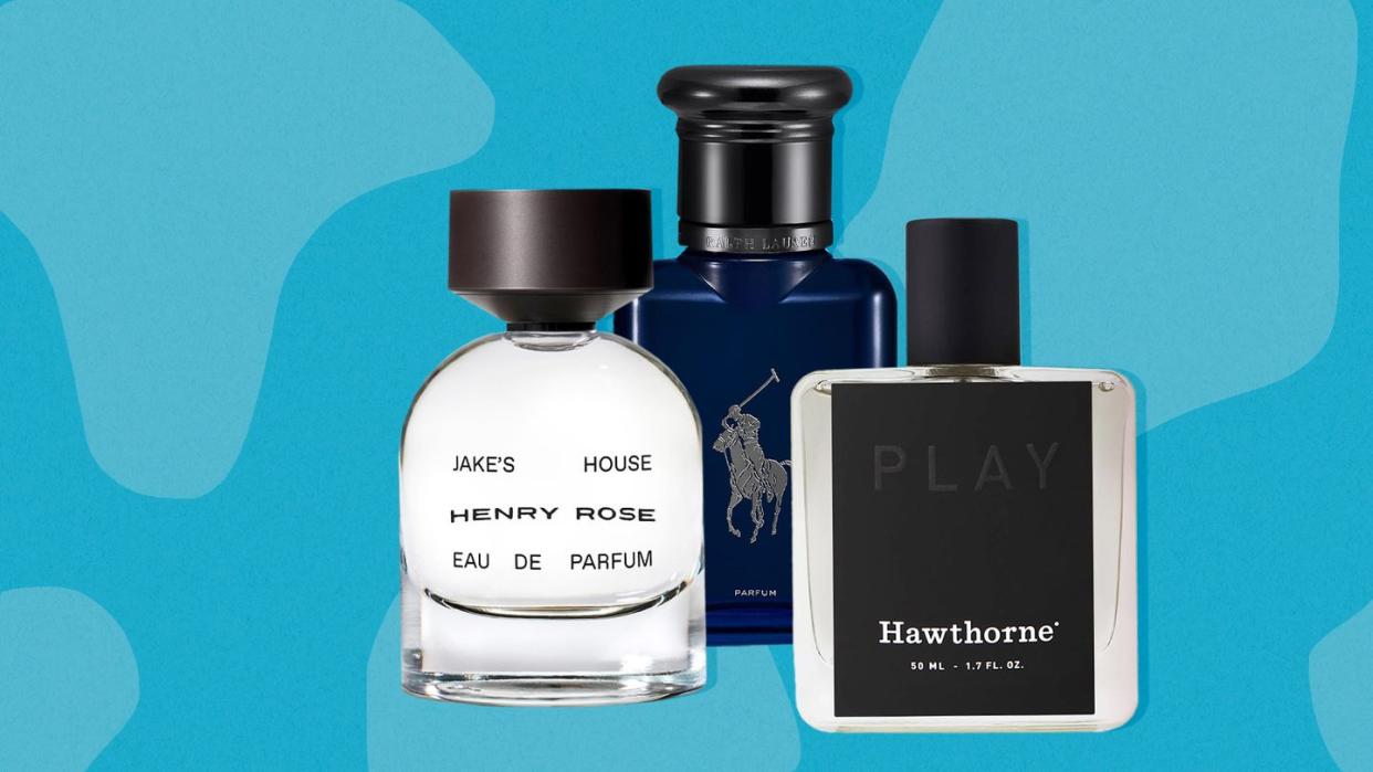 henry rose, polo blue, hawthorne play cologne bottles