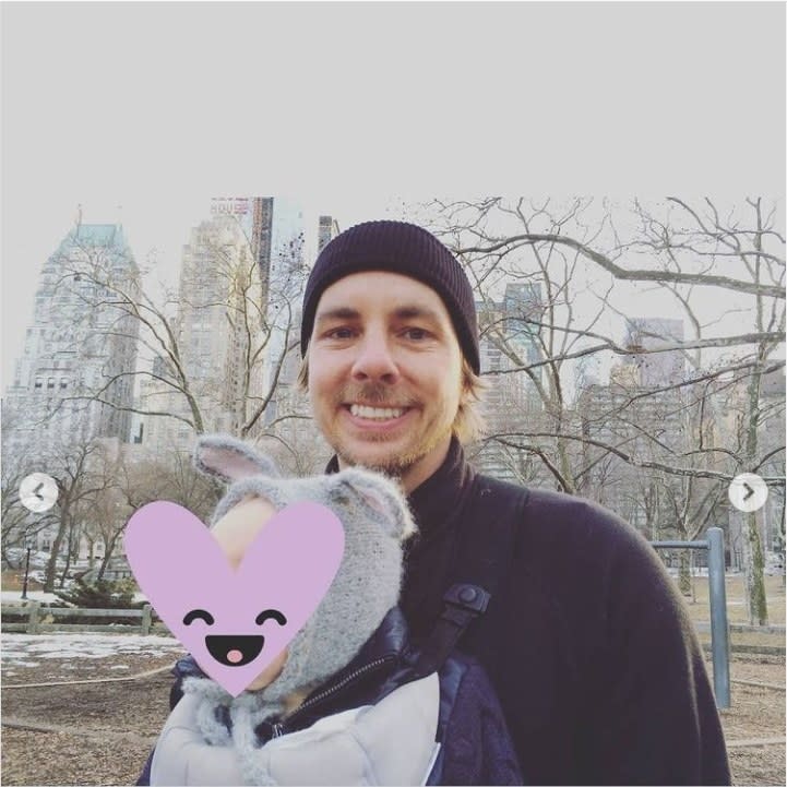 Dax Shepard with his daughter