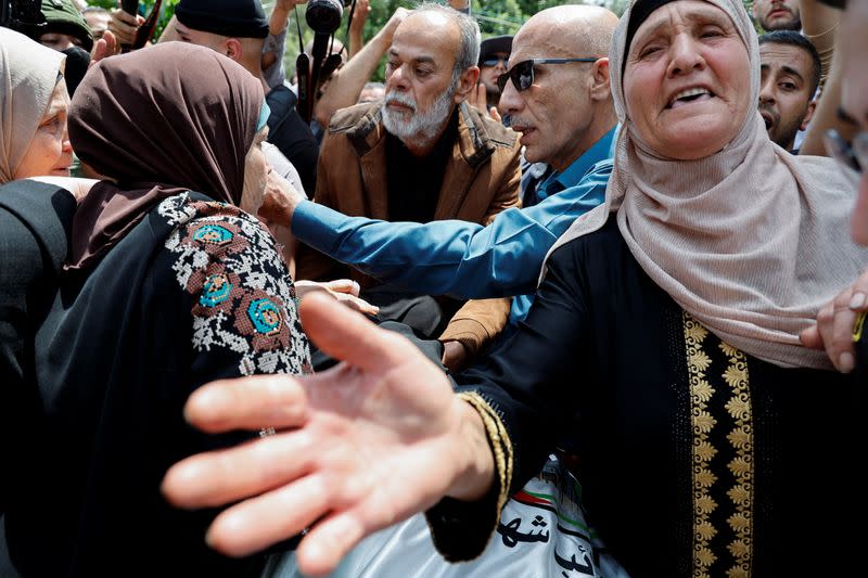 Funeral of Palestinian killed in an Israeli raid
