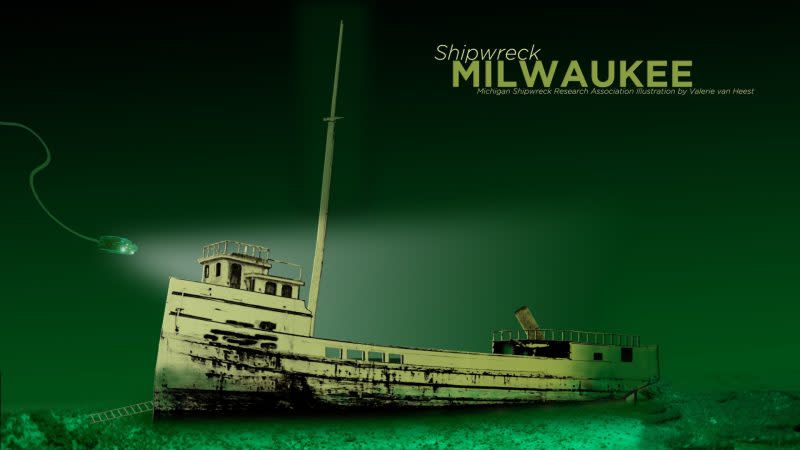 The Milwaukee shipwreck. ((Courtesy of the Michigan Shipwreck Research Association)