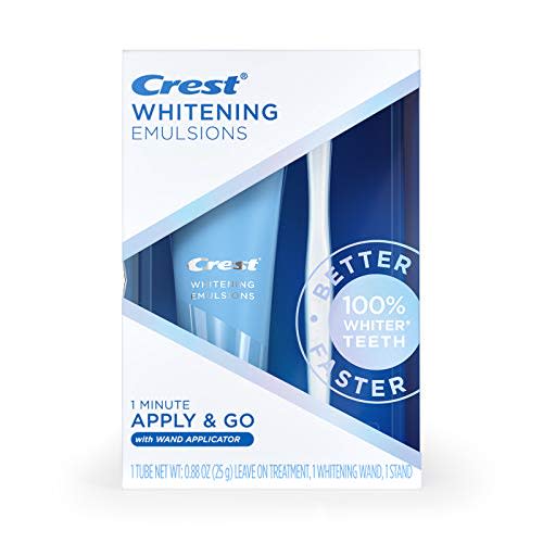 Crest Whitening Emulsions Leave-on Teeth Whitening Gel Kit with Applicator, 0.88 Oz (25 G)