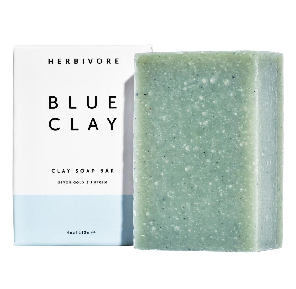 Blue Clay Soap Bar. Image via Herbivore Botanicals.