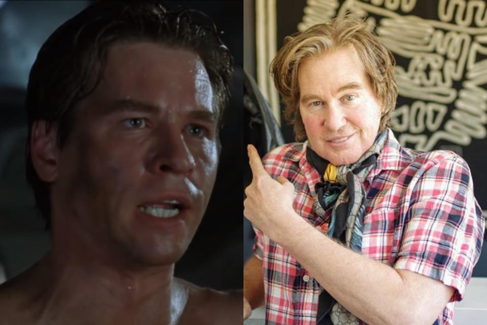 Después de meterse en la piel del superhéroe Val Kilmer protagonizó títulos como ‘El Santo’ (1997) o ‘Kiss Kiss, Bang Bang’ (2005). El actor, que ha superado un cáncer de garganta, lanzó el pasado mes de abril su autobiografía y se ha volcado en su faceta como artista plástico. Kilmer regresará a la gran pantalla por todo lo alto, ya que repetirá su papel de Iceman en ‘Top Gun: Maverick’ (2020). (Foto: Warner Bros / Instagram / <a href="https://www.instagram.com/p/BxkuthlBdLx/" rel="nofollow noopener" target="_blank" data-ylk="slk:@valkilmerofficial;elm:context_link;itc:0;sec:content-canvas" class="link ">@valkilmerofficial</a>)