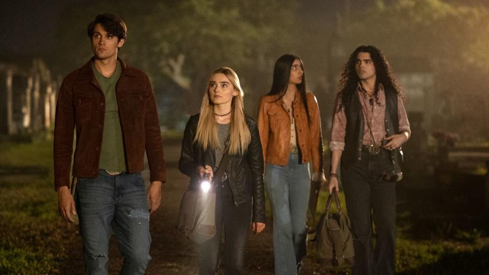 The Winchesters -- Drake Rodger as John, Meg Donnelly as Mary, Nida Khurshid as Latika and Jojo Fleites as Carlos