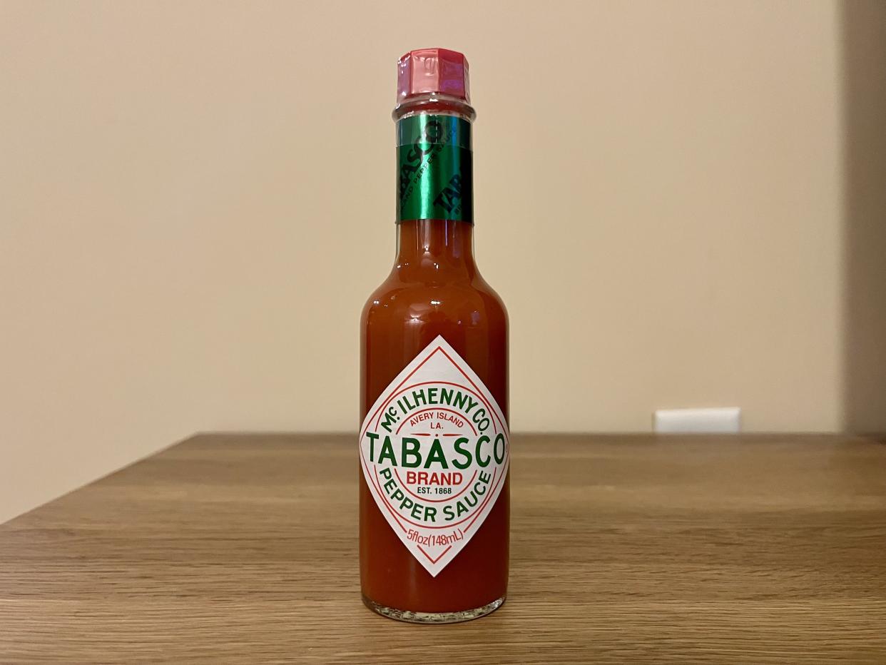 a bottle of original tabasco sauce