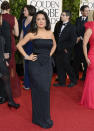 Salma Hayek arrives at the 70th Annual Golden Globe Awards at the Beverly Hilton in Beverly Hills, CA on January 13, 2013.