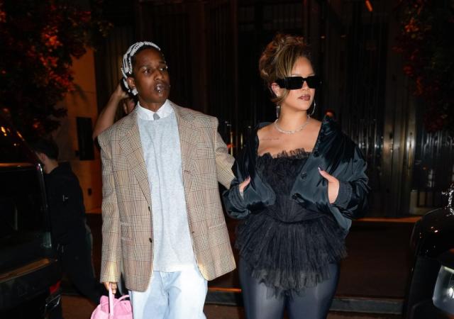 Rihanna & A$AP Rocky Do Some Grocery Shopping Together in NYC