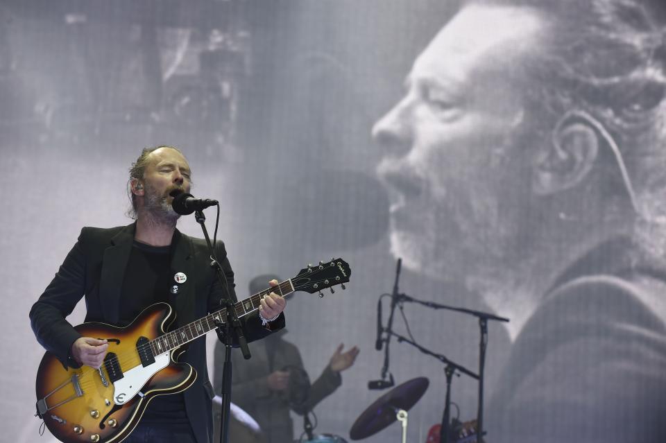 Thom Yorke of British rock band Radiohead. The group will release weekly concert footage from archival performances on their YouTube channel.
