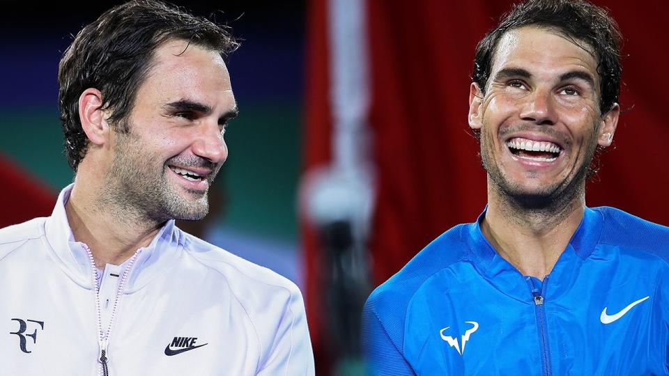 Pictured here, Roger Federer and Rafael Nadal.