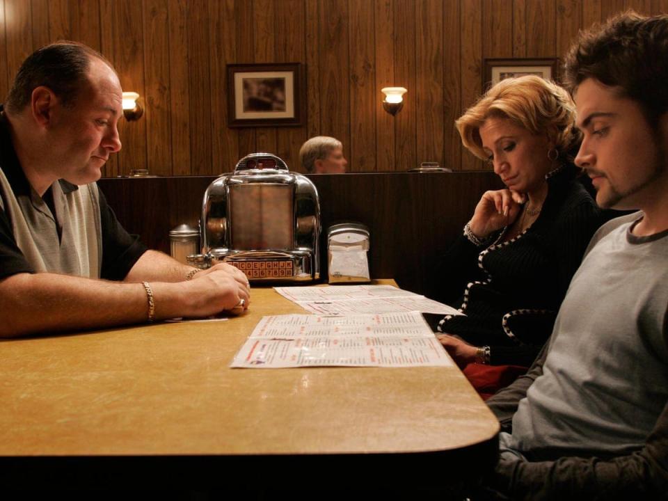 A picture of the finale of "The Sopranos."