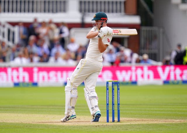 Cameron Green hits out during this summer's Ashes series.