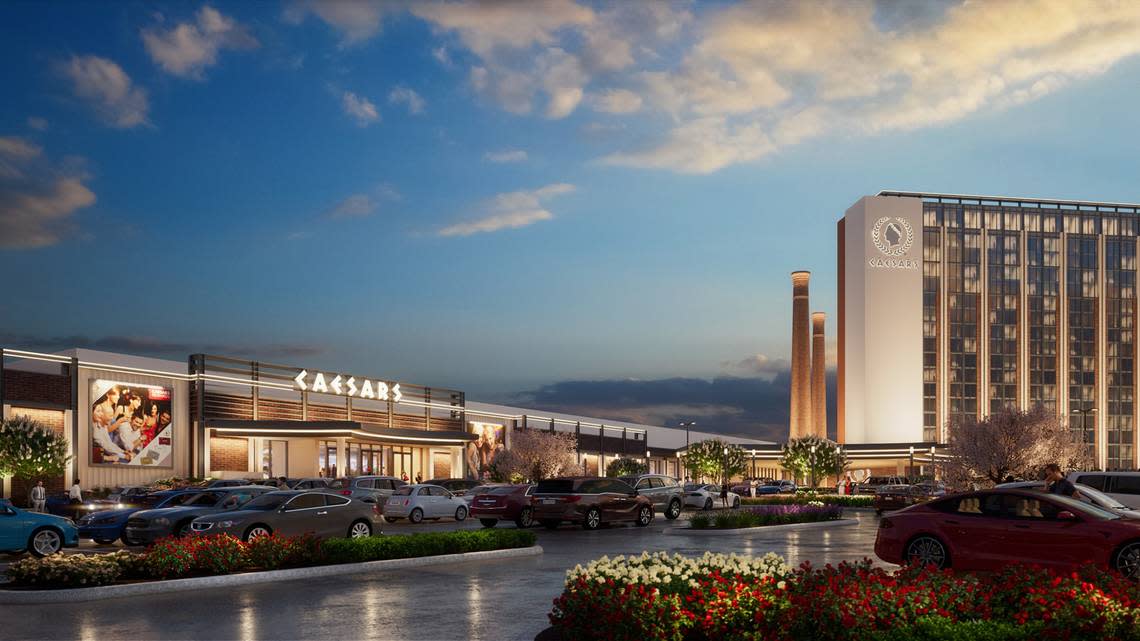 A rendering of the new Caesars casino complex in Danville, Virginia.