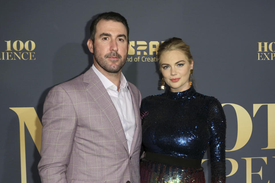 Justin Verlander (L) opened up on his relationship with Kate Upton. (AP)