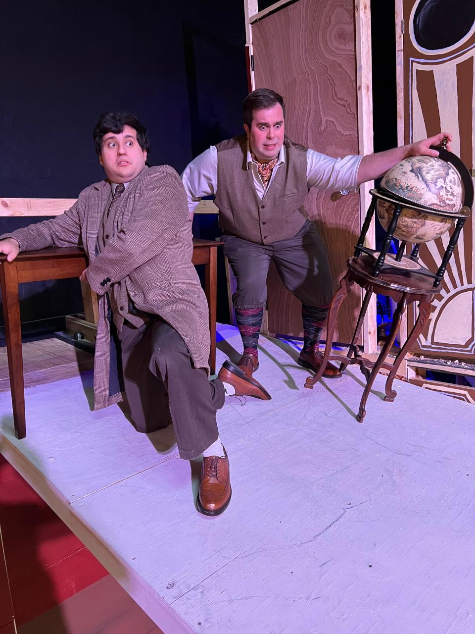 Eric Molina and Max Levine in Center Theatre Players' "The Play That Goes Wrong."