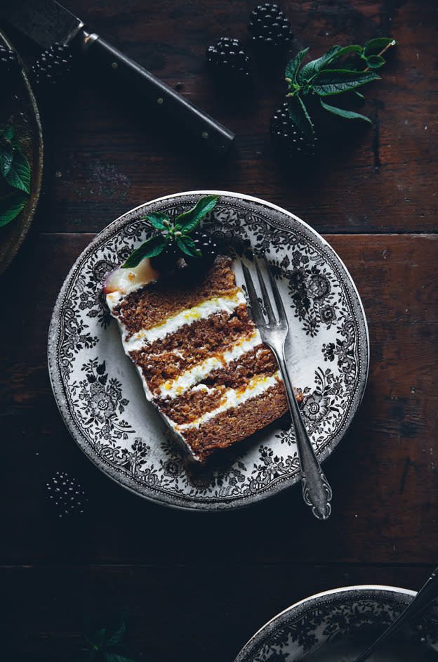 Peach Carrot Cake With Cream Cheese Frosting