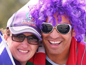 Dockers fans show their support during the 2013 AFL Grand Final Parade on September 27, 2013 in Melbourne, Australia. Photo: GETTY