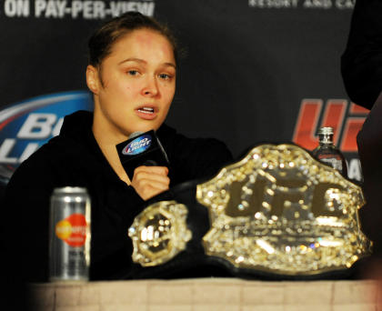 Ronda Rousey would be willing to fight at 145 lbs. again, but only against Gina Carano. (USA Today)